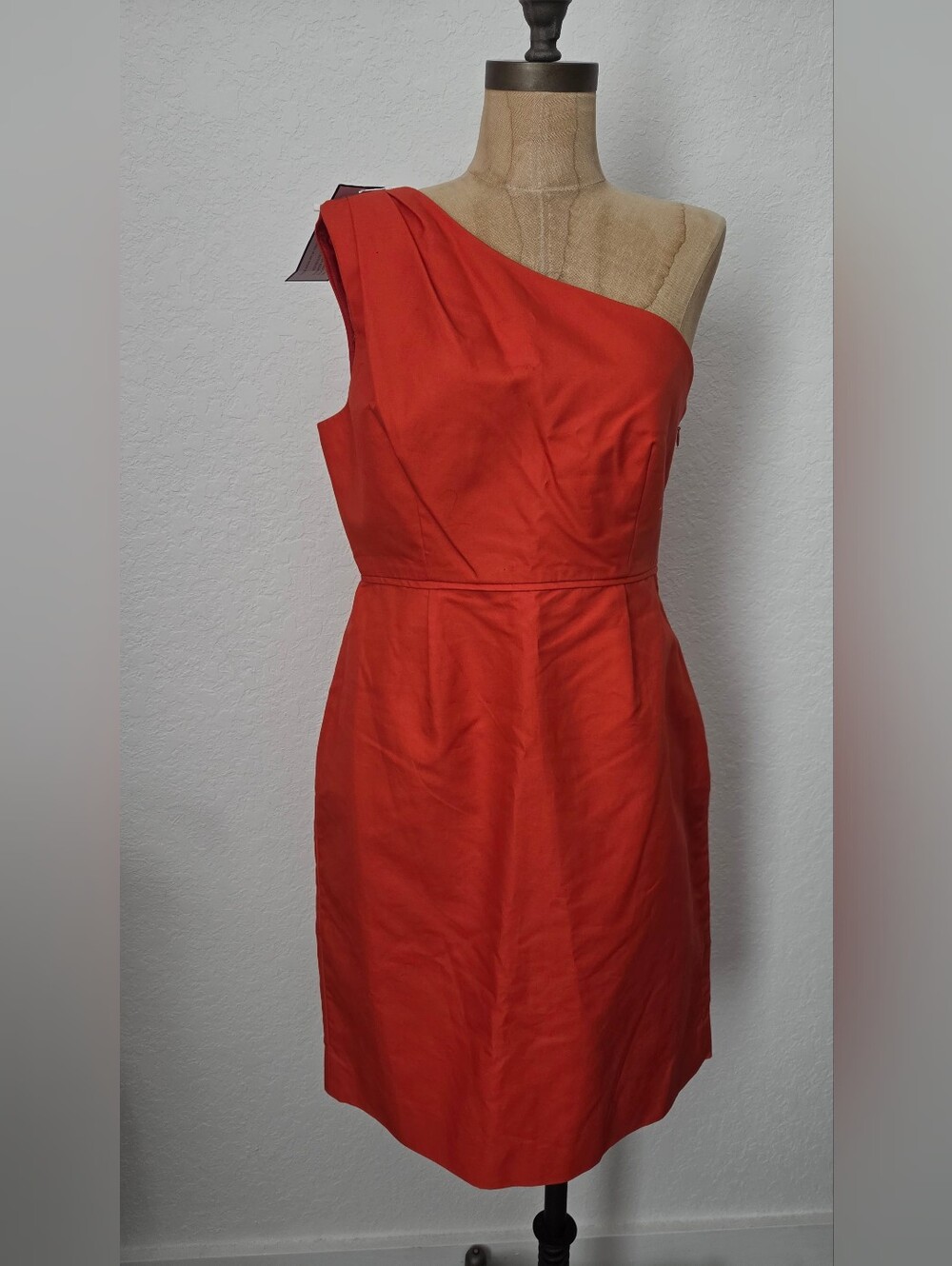 J. Crew One-Shoulder Red Cocktail Dress
